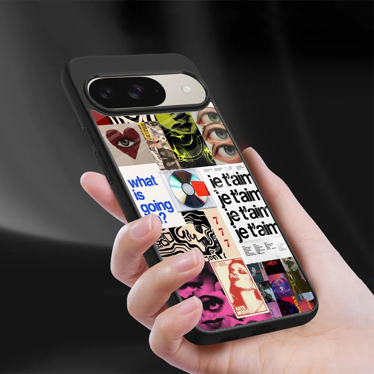 Love Chaos sleek google pixel 9 cover with tempered glass back and TPU edges