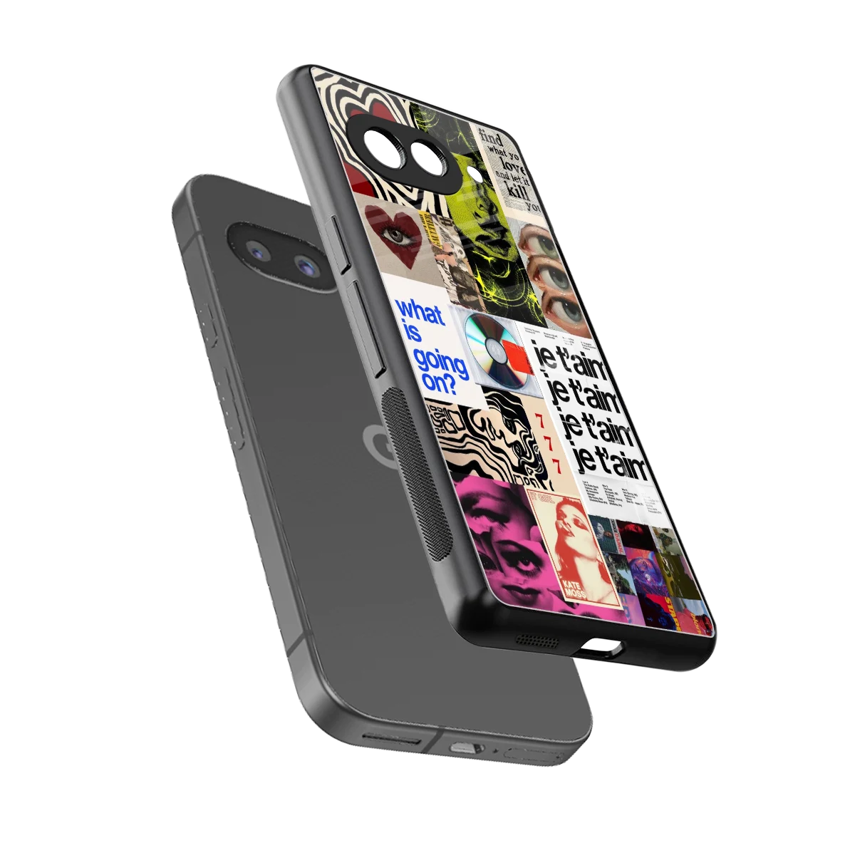 Love Chaos sleek google pixel 9a cover with tempered glass back and TPU edges