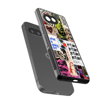 Love Chaos sleek google pixel 9a cover with tempered glass back and TPU edges