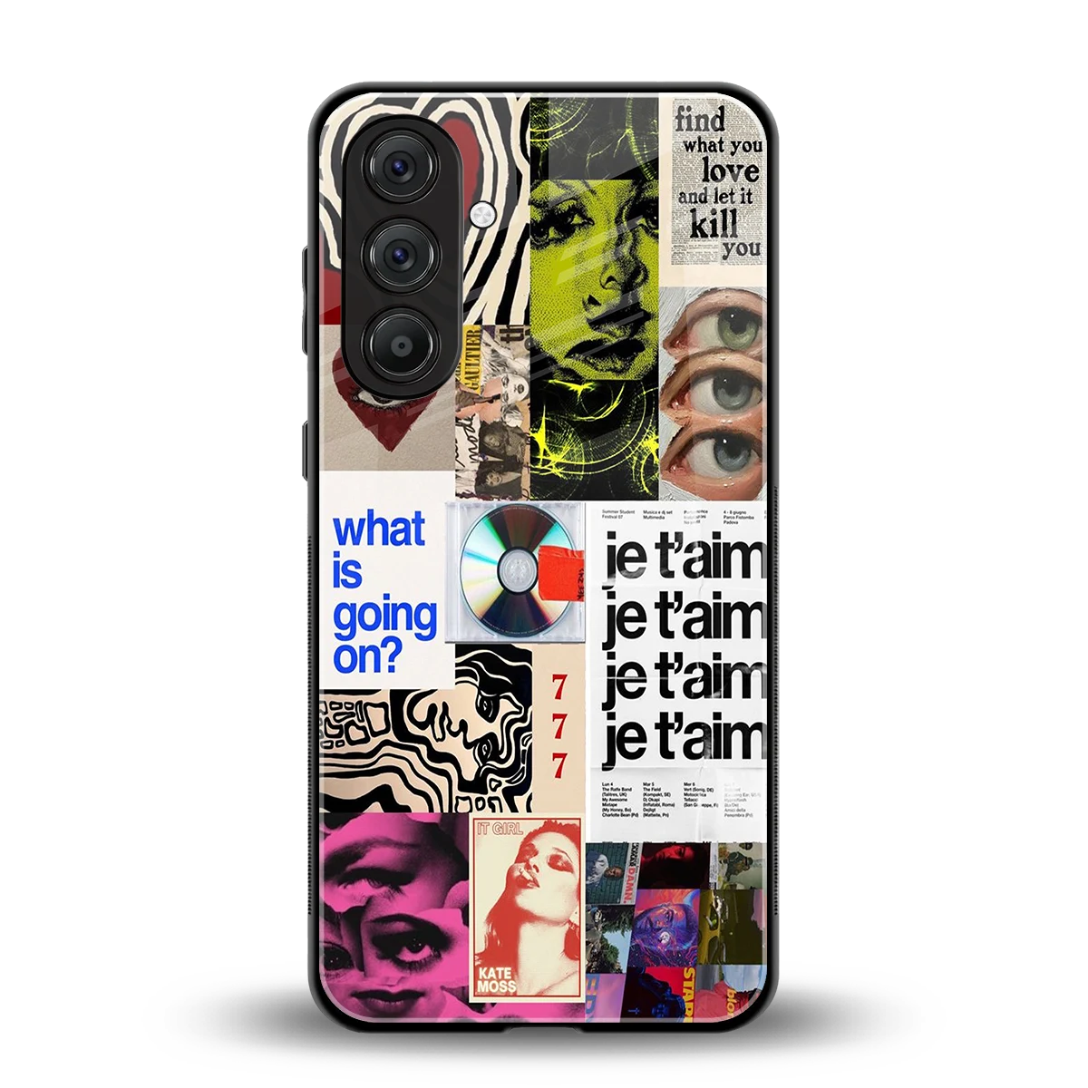 Love Chaos back phone cover | glass case for samsung galaxy a55 5g
