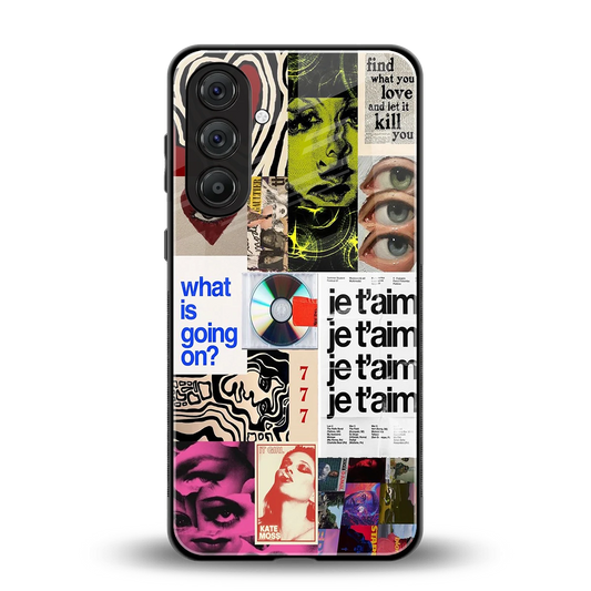 Love Chaos back phone cover | glass case for samsung galaxy m34 5g