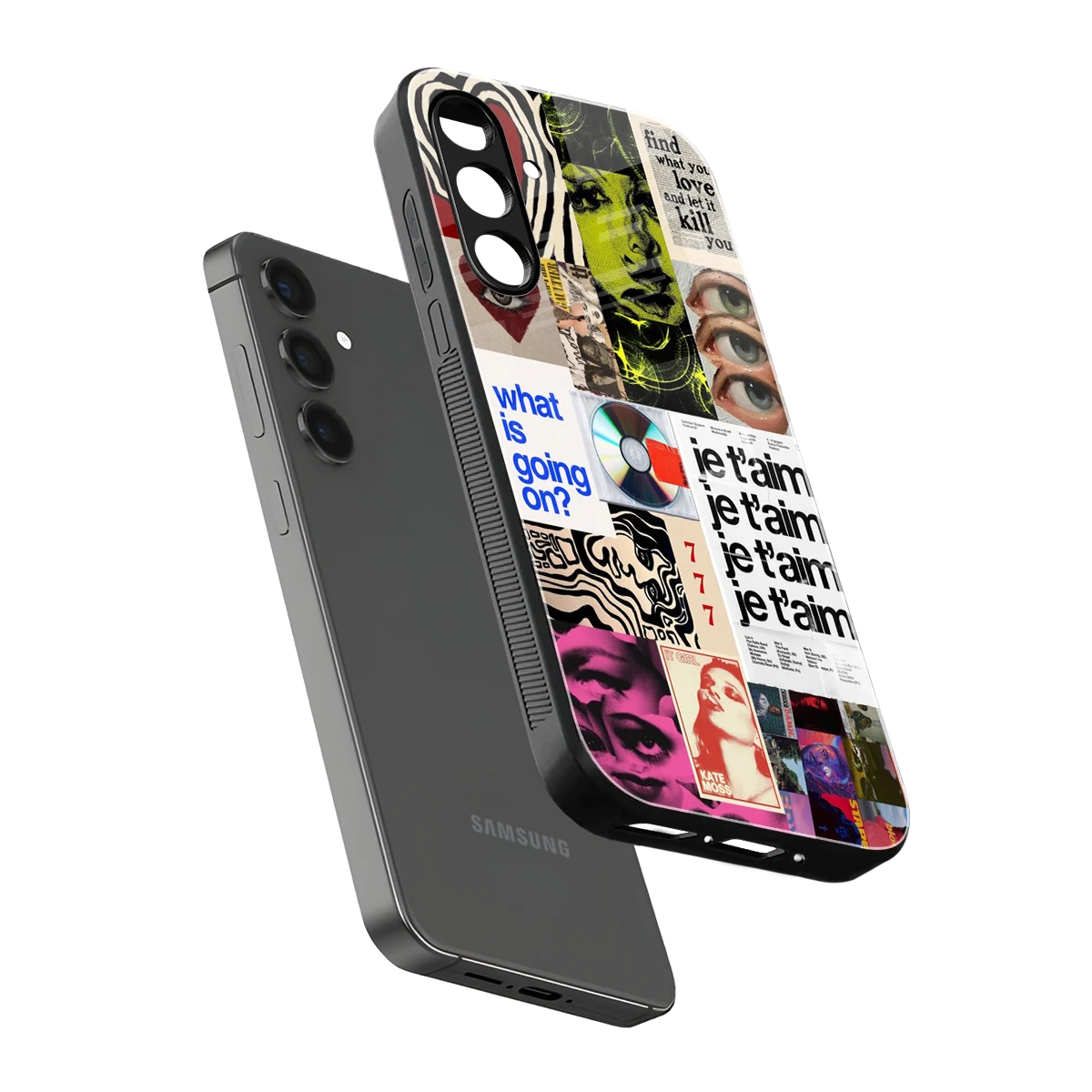 Love Chaos sleek samsung galaxy a55 5g cover with tempered glass back and TPU edges