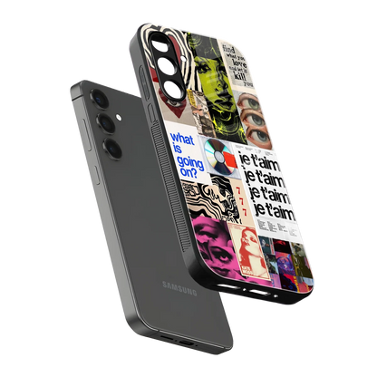 Love Chaos sleek samsung galaxy a55 5g cover with tempered glass back and TPU edges