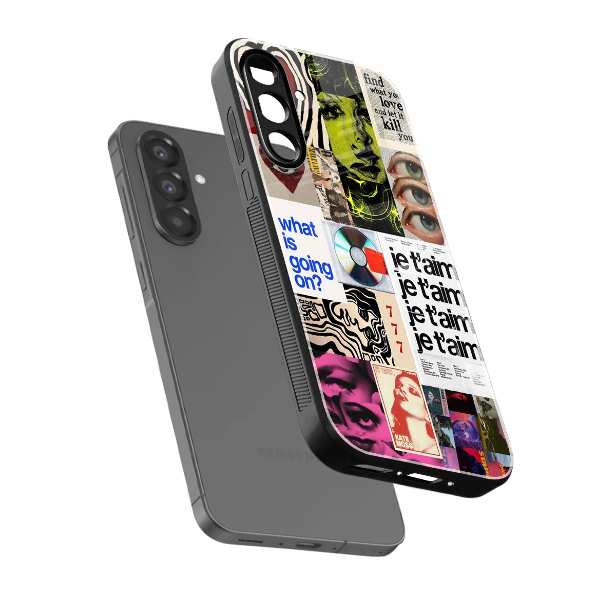 Love Chaos sleek samsung galaxy a36 5g cover with tempered glass back and TPU edges