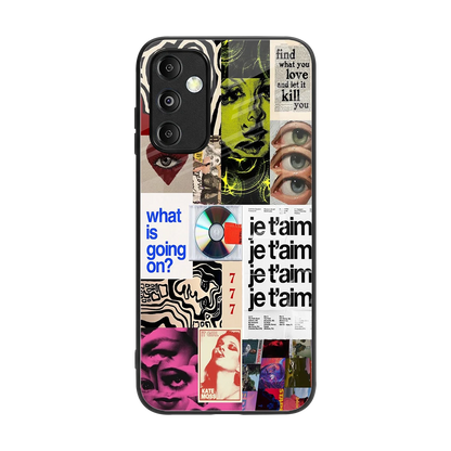 Love Chaos back phone cover | glass case for samsung galaxy m14 5g