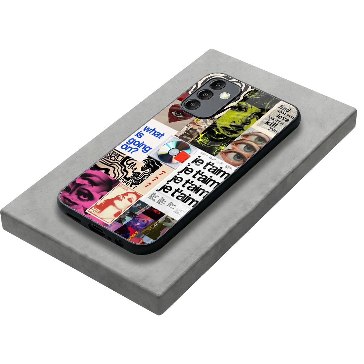 Love Chaos stylish phone case for samsung galaxy m14 5g | glossy glass and slim fit