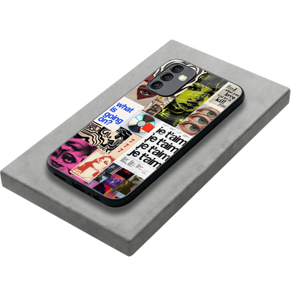 Love Chaos stylish phone case for samsung galaxy m14 5g | glossy glass and slim fit
