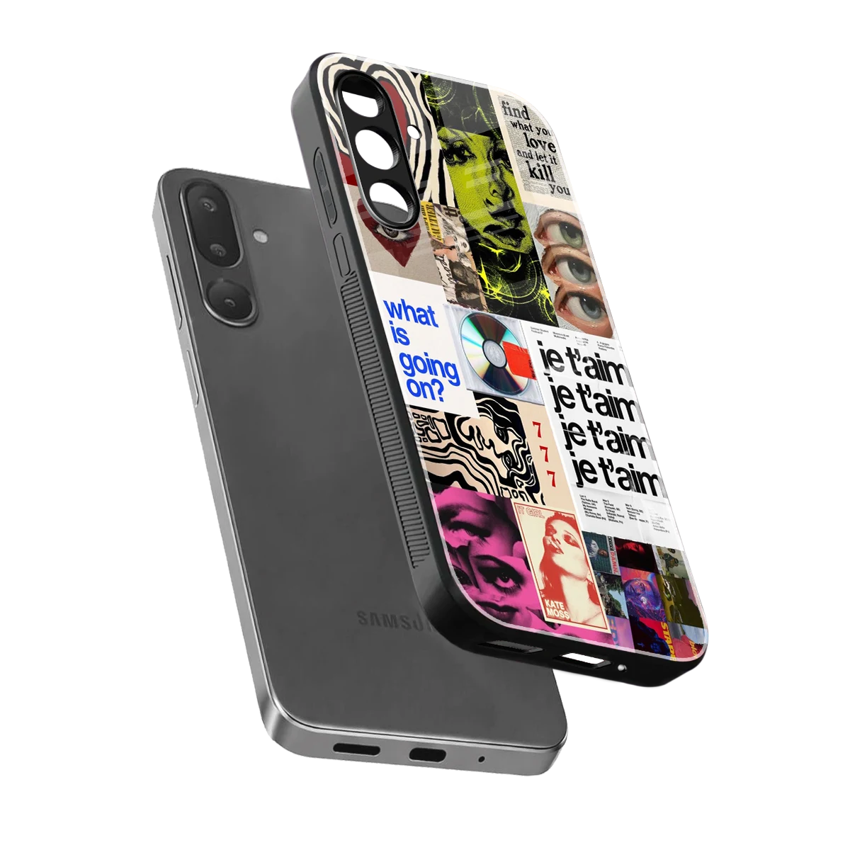 Love Chaos sleek samsung galaxy m36 5g cover with tempered glass back and TPU edges
