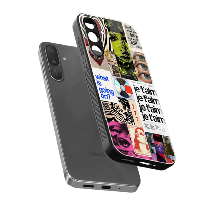 Love Chaos sleek samsung galaxy m36 5g cover with tempered glass back and TPU edges