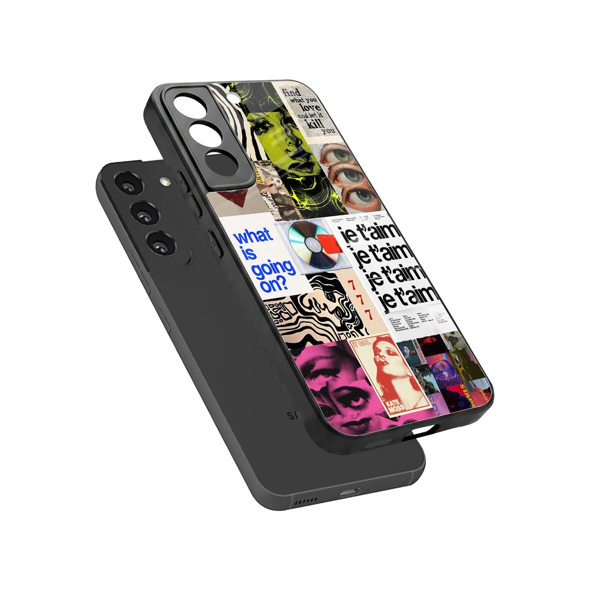 Love Chaos sleek samsung galaxy s22 cover with tempered glass back and TPU edges