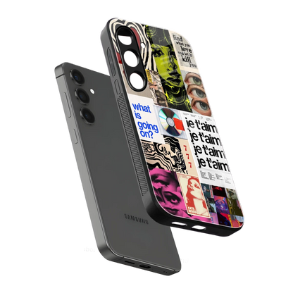 Love Chaos sleek samsung galaxy s24 cover with tempered glass back and TPU edges