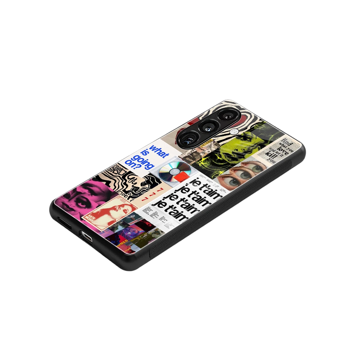 Love Chaos stylish phone case for samsung galaxy s25 | glossy glass and slim fit