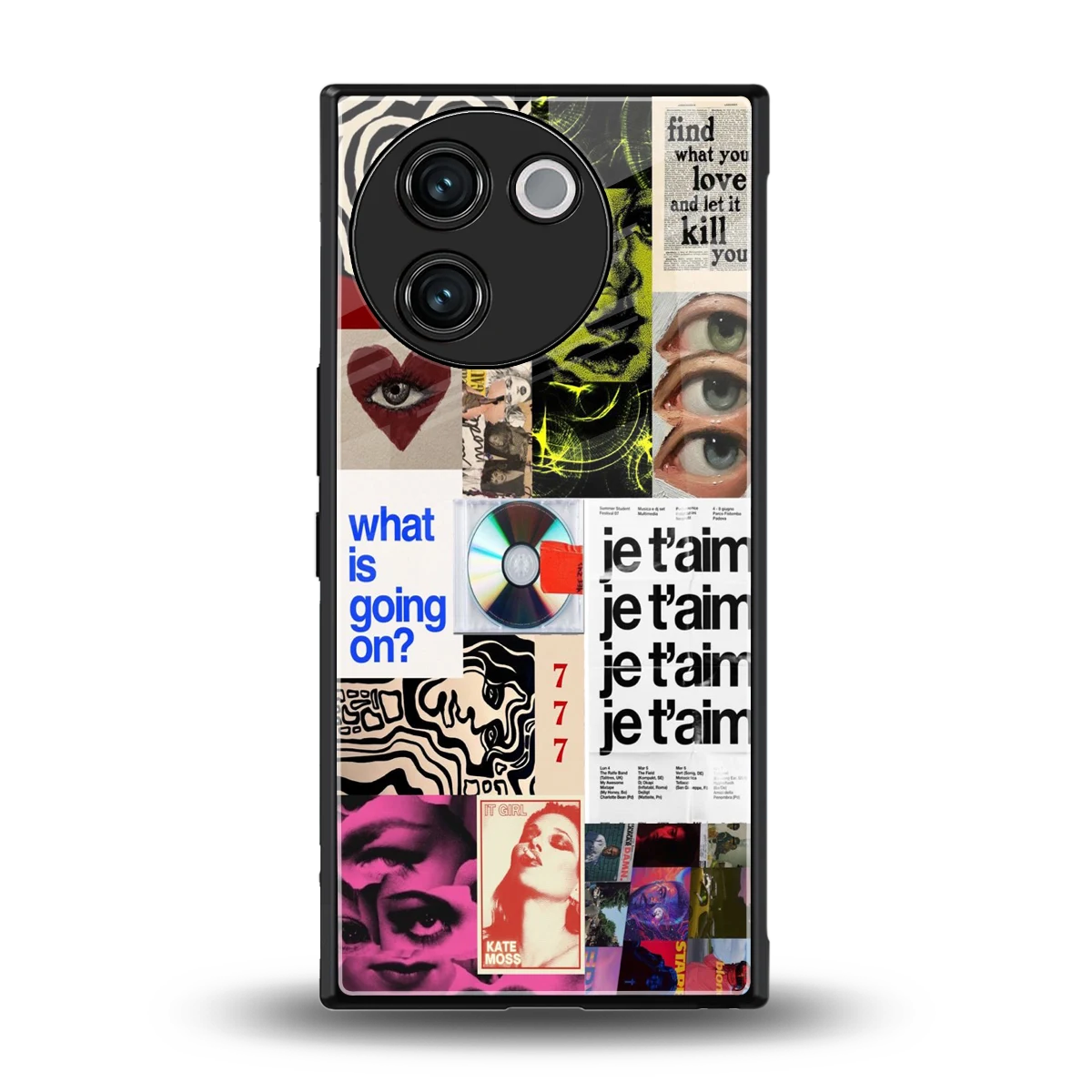 Love Chaos back phone cover | glass case for vivo v30e