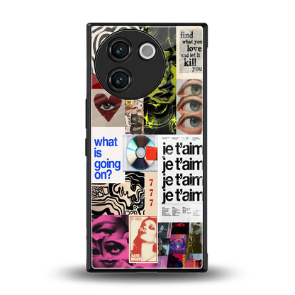 Love Chaos back phone cover | glass case for vivo v30e