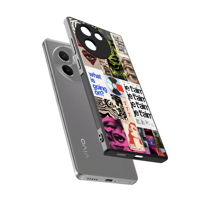 Love Chaos sleek vivo v30e cover with tempered glass back and TPU edges