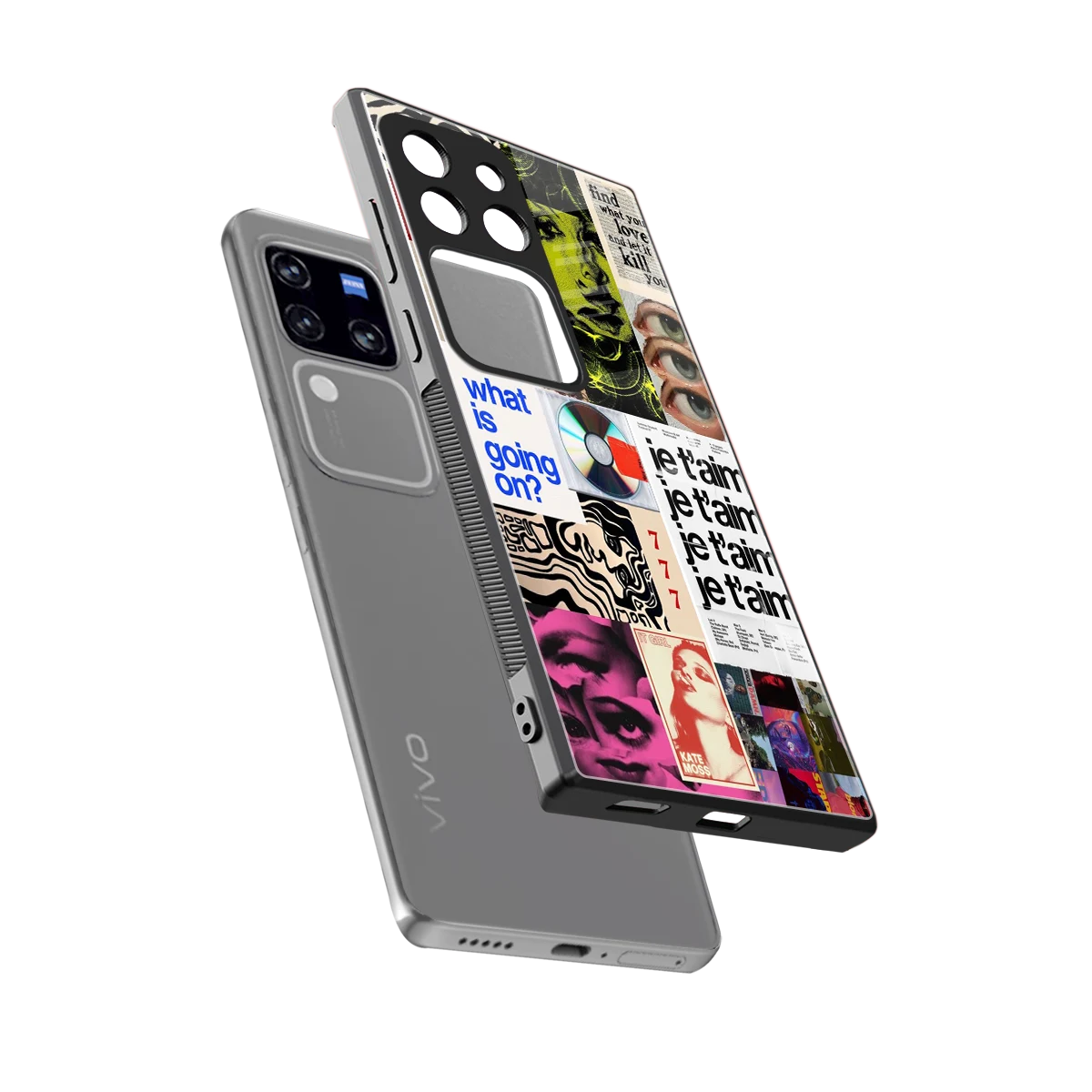 Love Chaos sleekvivo v30 pro cover with tempered glass back and TPU edges