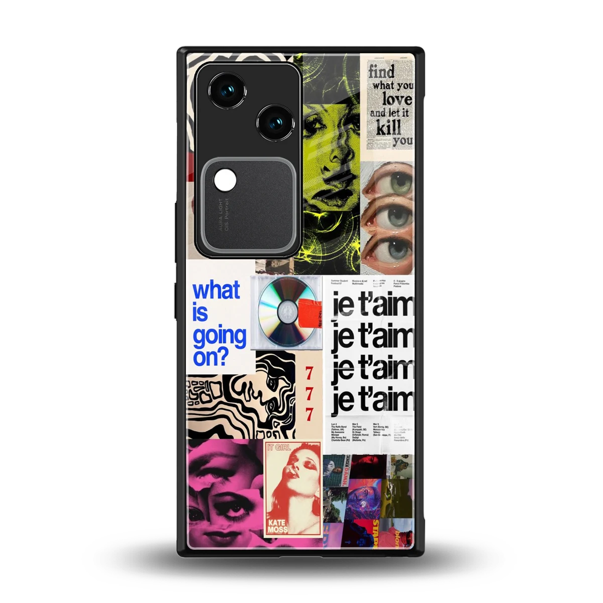 Love Chaos back phone cover | glass case for vivo v30