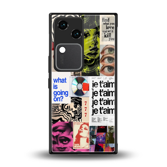 Love Chaos back phone cover | glass case for vivo v30