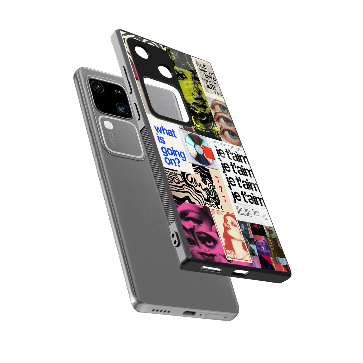Love Chaos sleek vivo v30 cover with tempered glass back and TPU edges
