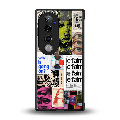 Love Chaos back phone cover | glass case for vivo v40 pro