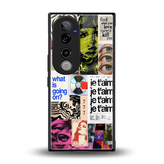 Love Chaos back phone cover | glass case for vivo v40 pro