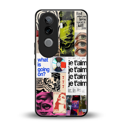 Love Chaos back phone cover | glass case for vivo v40e