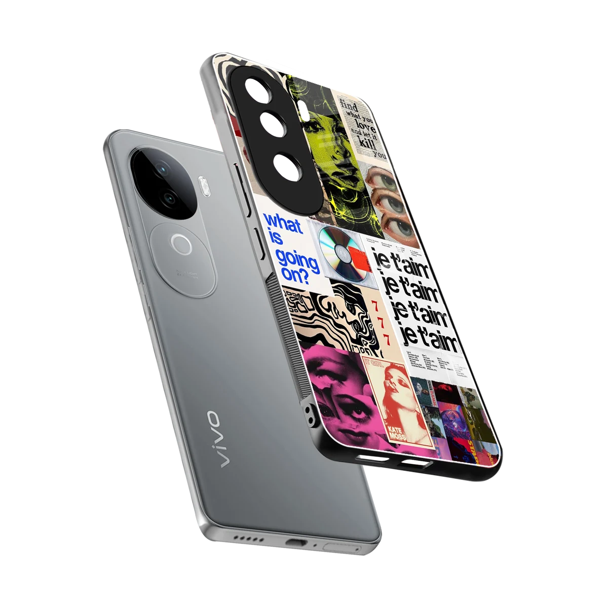 Love Chaos sleek vivo v40e cover with tempered glass back and TPU edges