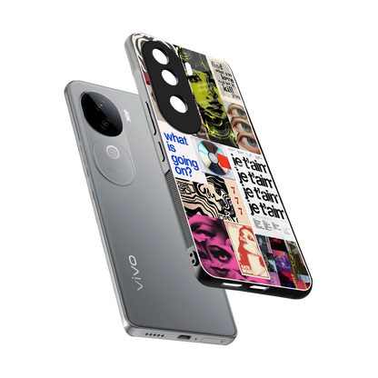 Love Chaos sleek vivo v40e cover with tempered glass back and TPU edges