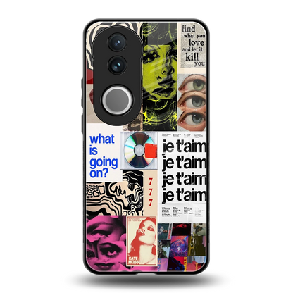 Love Chaos back phone cover | glass case for vivo v50
