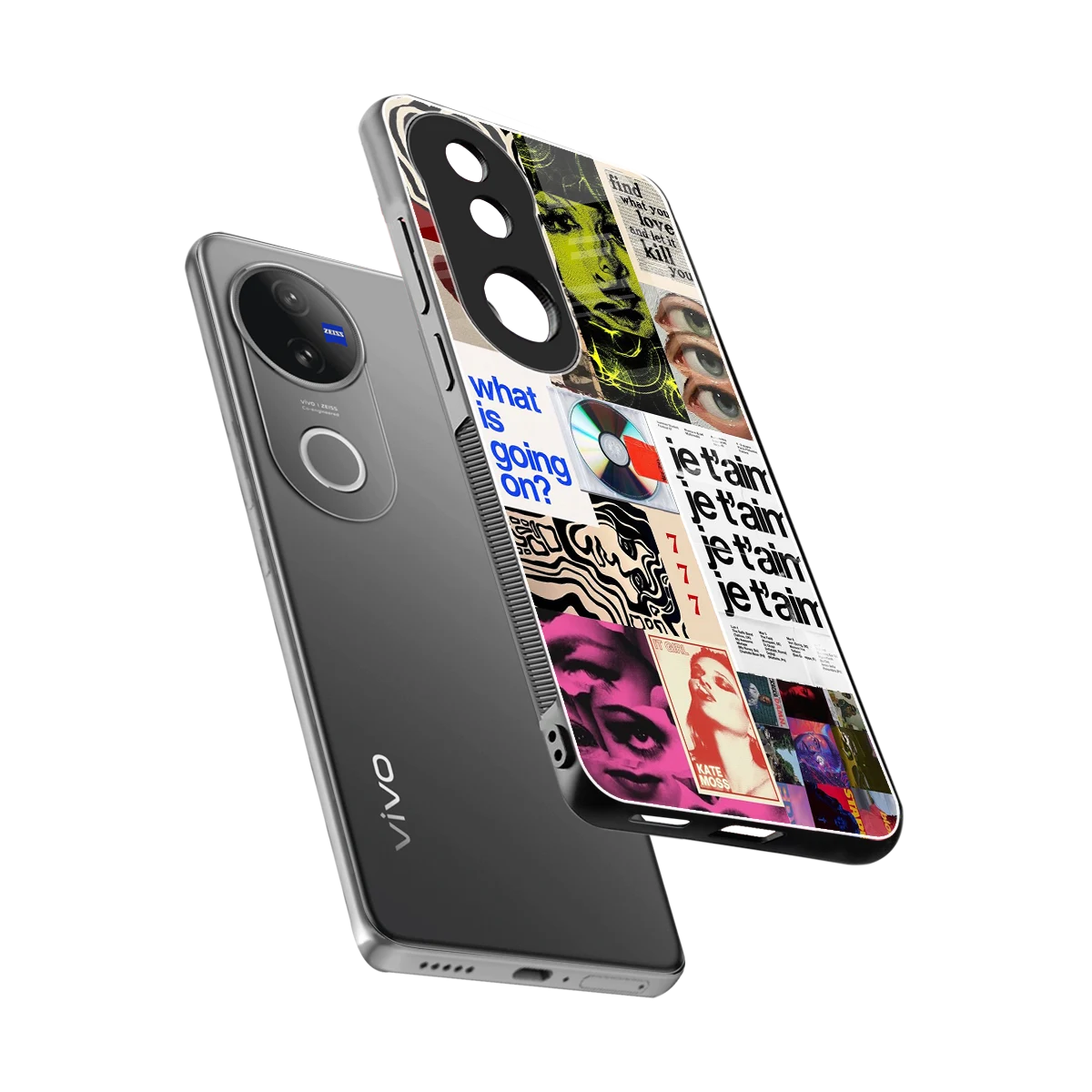 Love Chaos sleek vivo v50 cover with tempered glass back and TPU edges