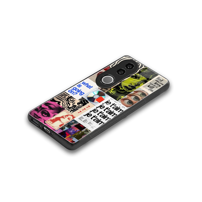 Love Chaos stylish phone case for vivo v50 | glossy glass and slim fit