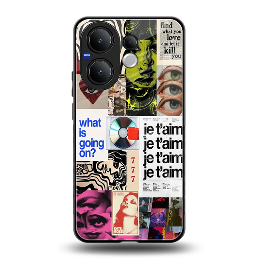 Love Chaos back phone cover | glass case for vivo v60