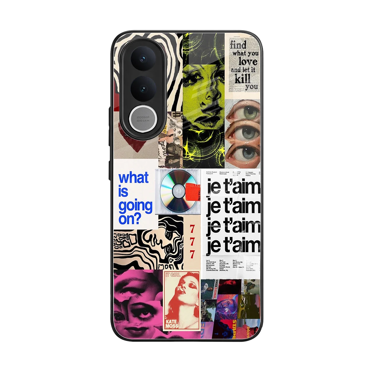 Love Chaos back phone cover | glass case for vivo v70 fe