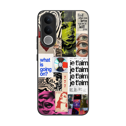 Love Chaos back phone cover | glass case for vivo v70 fe