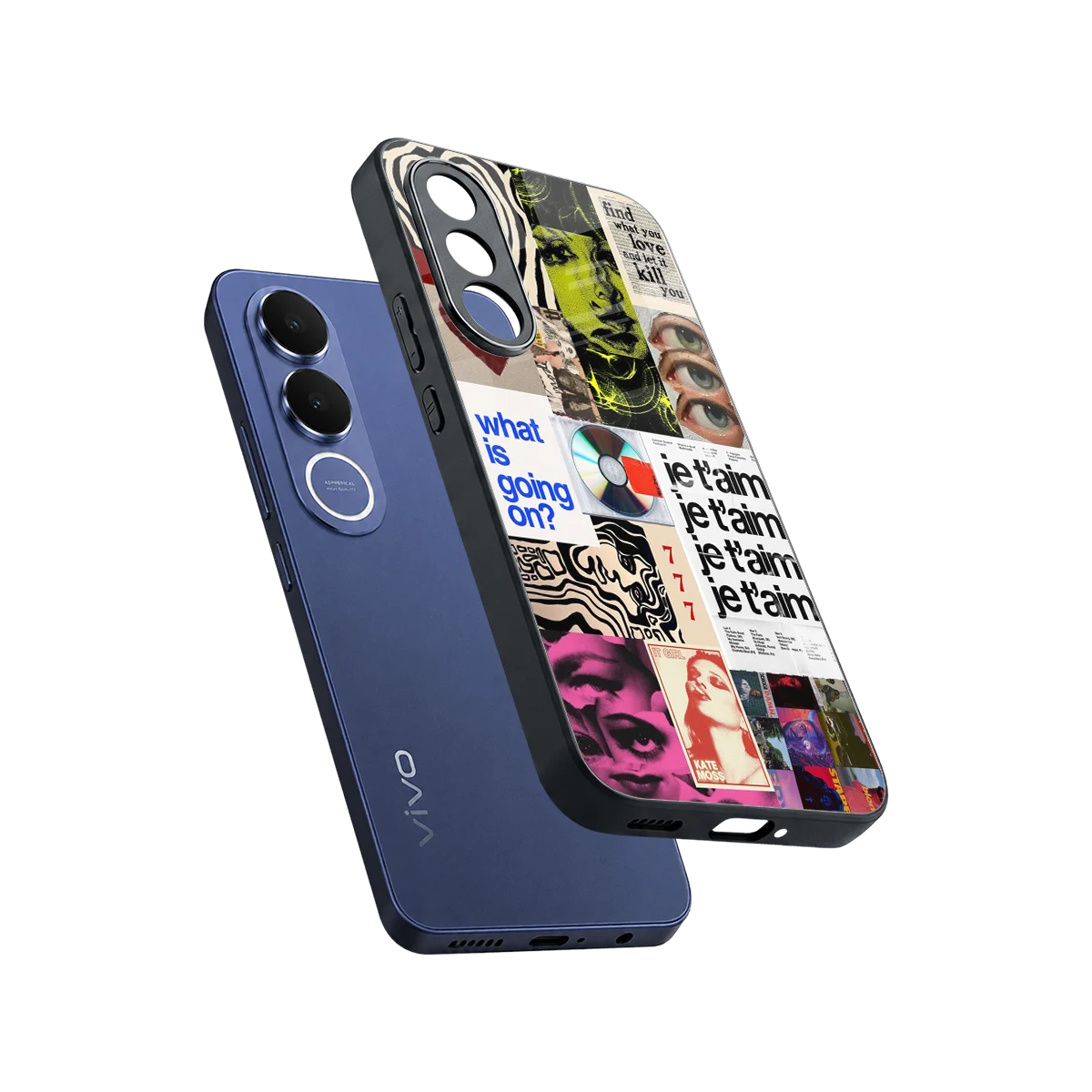 Love Chaos sleek vivo v70 fe cover with tempered glass back and TPU edges