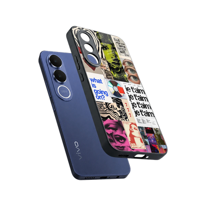 Love Chaos sleek vivo v70 fe cover with tempered glass back and TPU edges
