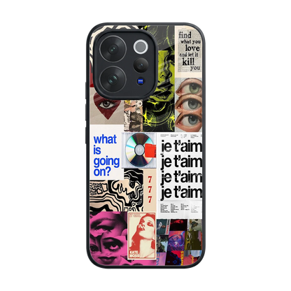 Love Chaos back phone cover | glass case for vivo v70 elite