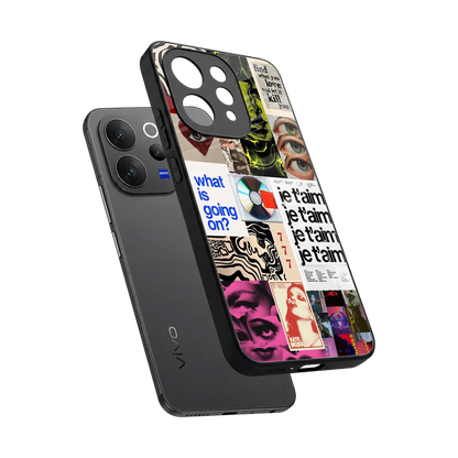 Love Chaos sleek vivo v70 cover with tempered glass back and TPU edges