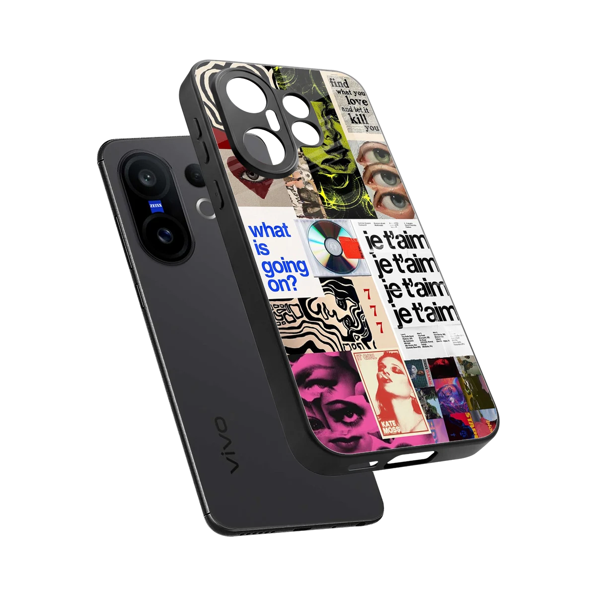 Love Chaos sleek vivo x200 fe cover with tempered glass back and TPU edges