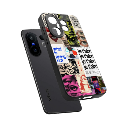 Love Chaos sleek vivo x200 fe cover with tempered glass back and TPU edges
