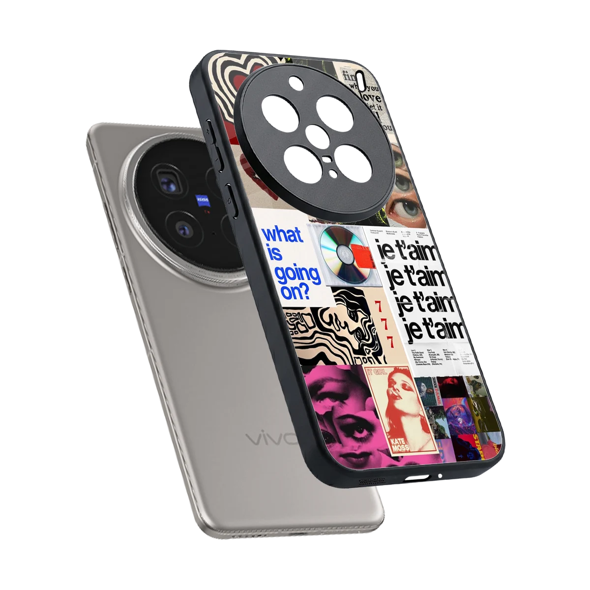 Love Chaos sleek vivo x200 pro cover with tempered glass back and TPU edges