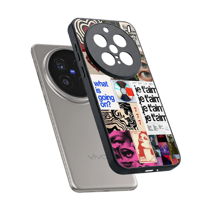 Love Chaos sleek vivo x200 pro cover with tempered glass back and TPU edges