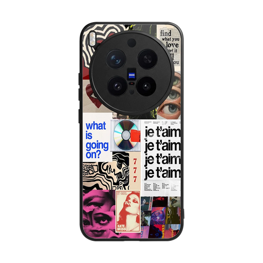 Love Chaos back phone cover | glass case for vivo x300 pro