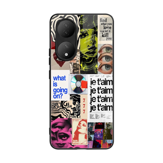 Love Chaos back phone cover | glass case for Vivo-y100