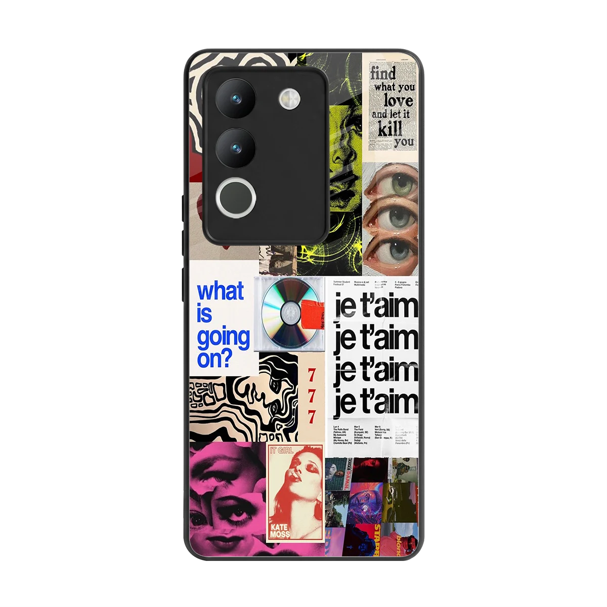 Love Chaos back phone cover | glass case for vivo y200 5g