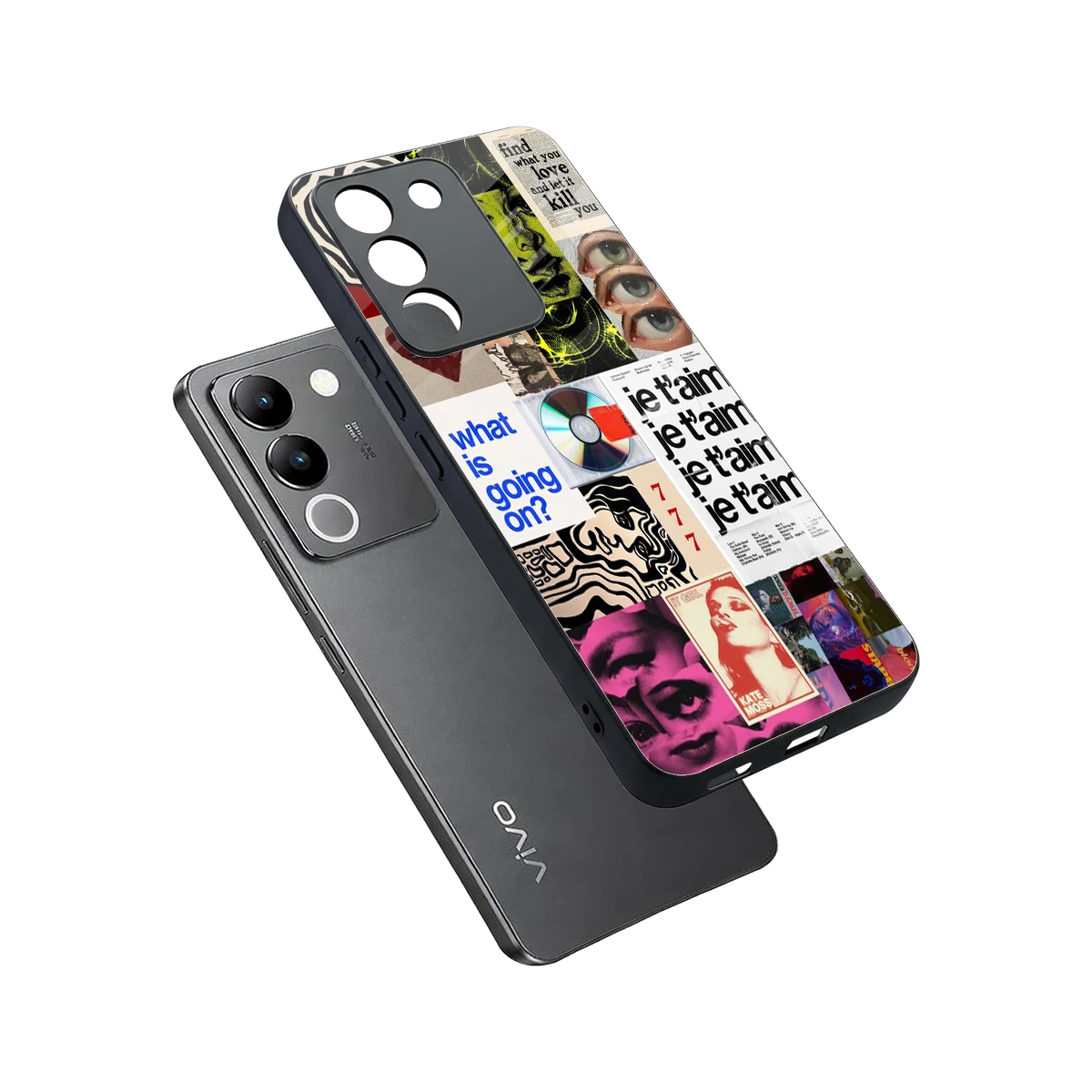 Love Chaos sleek vivo y200 5g cover with tempered glass back and TPU edges