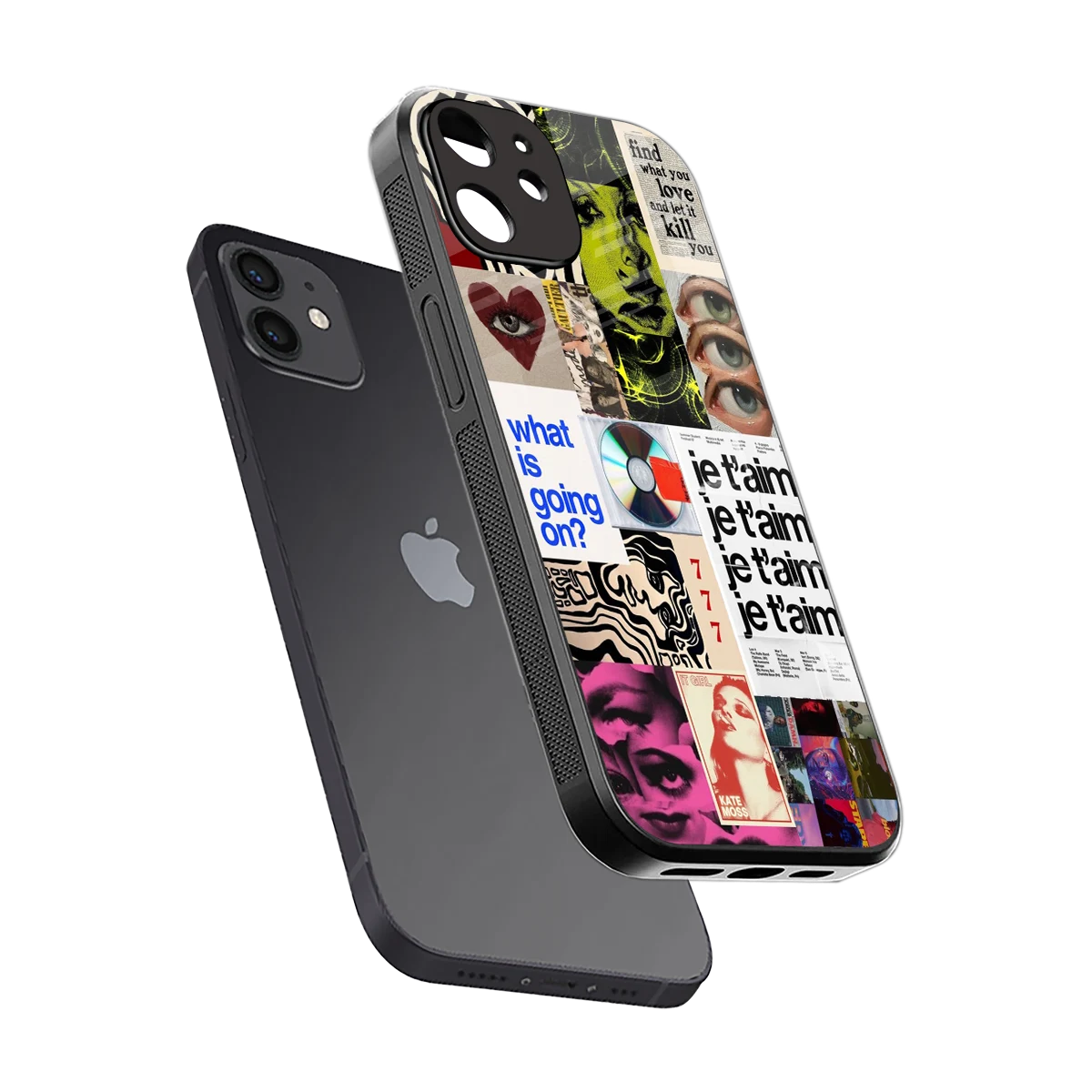 Love Chaos sleek iphone 12 cover with tempered glass back and TPU edges