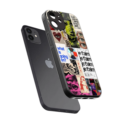 Love Chaos sleek iphone 12 cover with tempered glass back and TPU edges