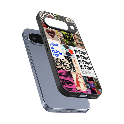 Love Chaos sleek google pixel 10 cover with tempered glass back and TPU edges