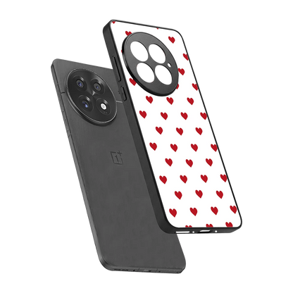 Love Patch sleek oneplus 13 cover with tempered glass back and TPU edges